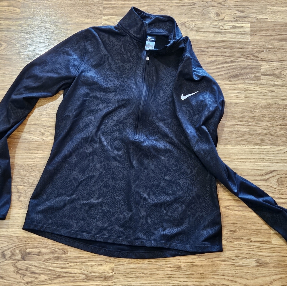 Nike Black Zip Up Top